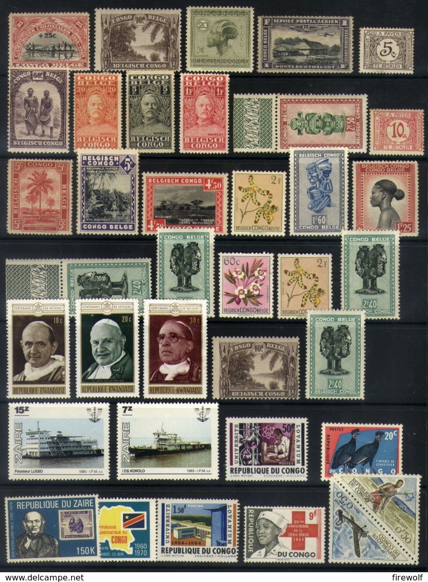 A51 - Lot Mint - Belgian Congo / Republique Rwandaise / Republique Congo / Zaïre - Collections