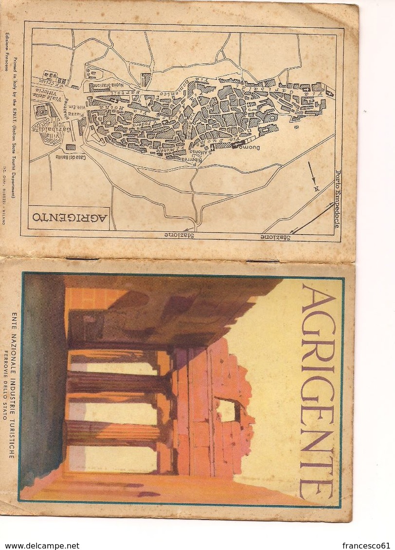 $3-5547 Guida Girgenti Agrigento  Ferrovie Stato Francese Anni '30 16 Pagine Foto - Toursim & Travels