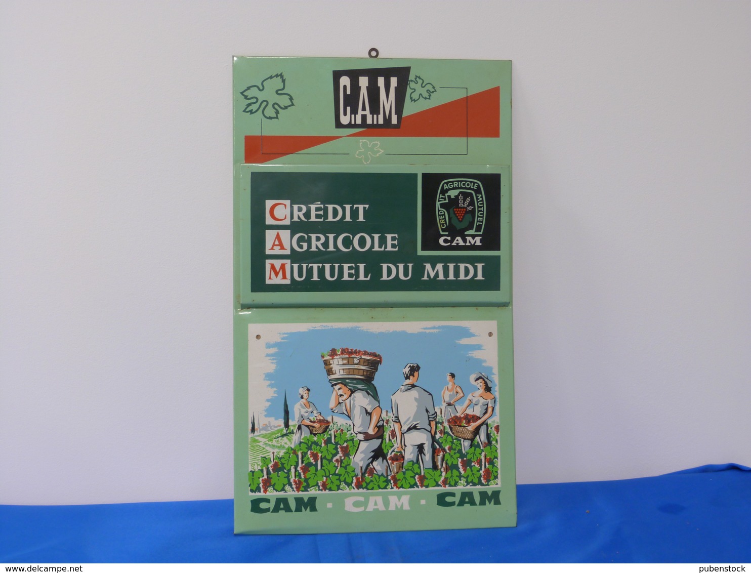 Plaque Métal - Porte Courrier  "CREDIT AGRICOLE MUTUEL DU MIDI" - Autres & Non Classés