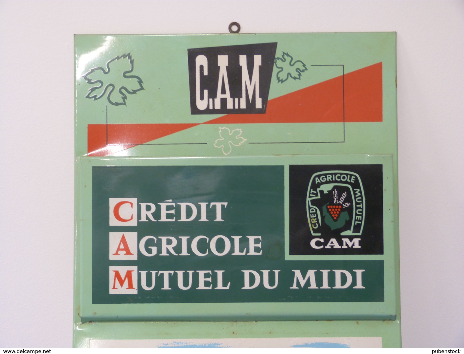 Plaque Métal - Porte Courrier  "CREDIT AGRICOLE MUTUEL DU MIDI" - Autres & Non Classés