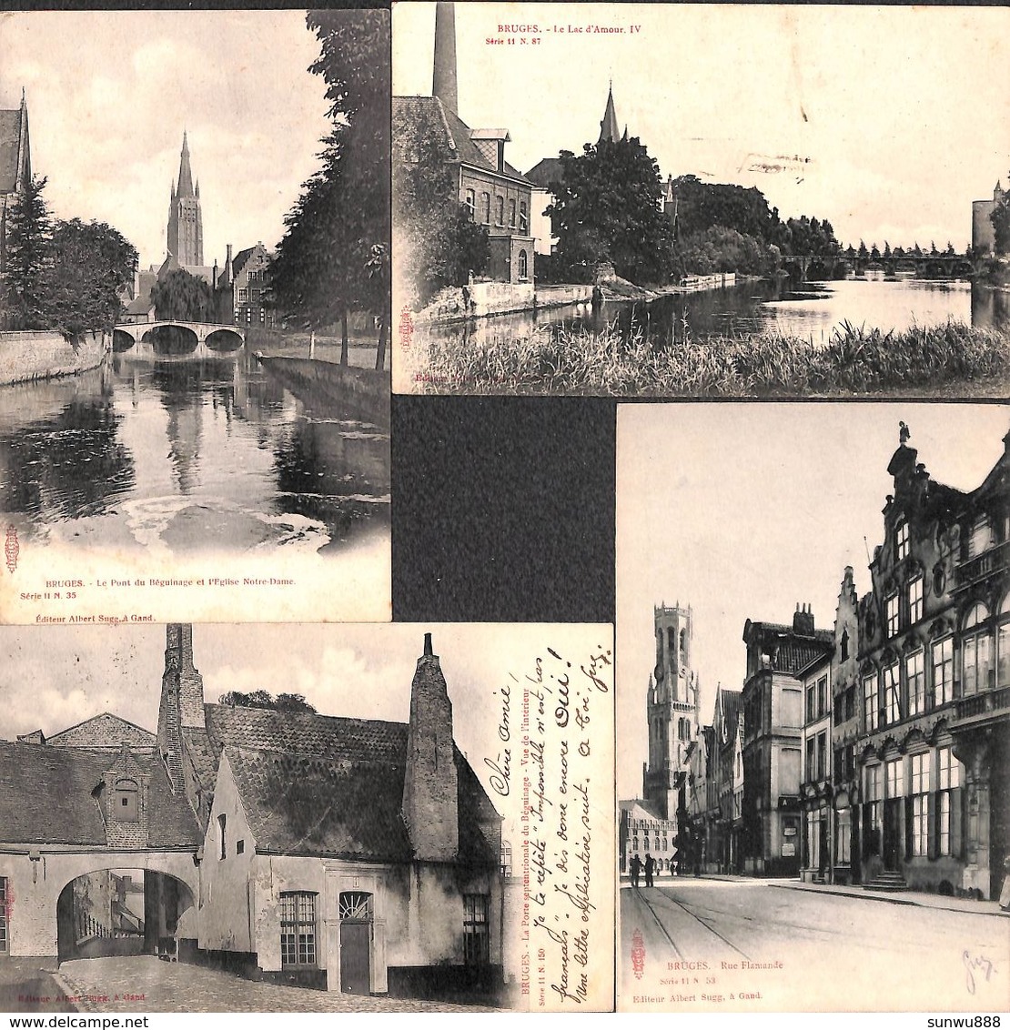 Brugge - Lot 4 Cartes PK's Sugg Excelsior - Brugge