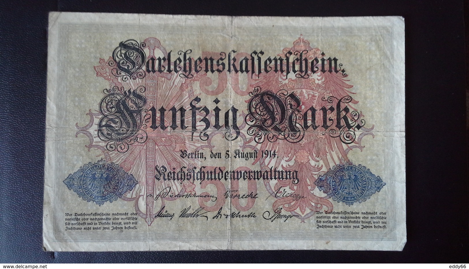 Deutsches Reich 50 Mark Darlehenskassenschein ( 5.8.1914) ( Rosenberg 50/ Pick 49) - 50 Mark