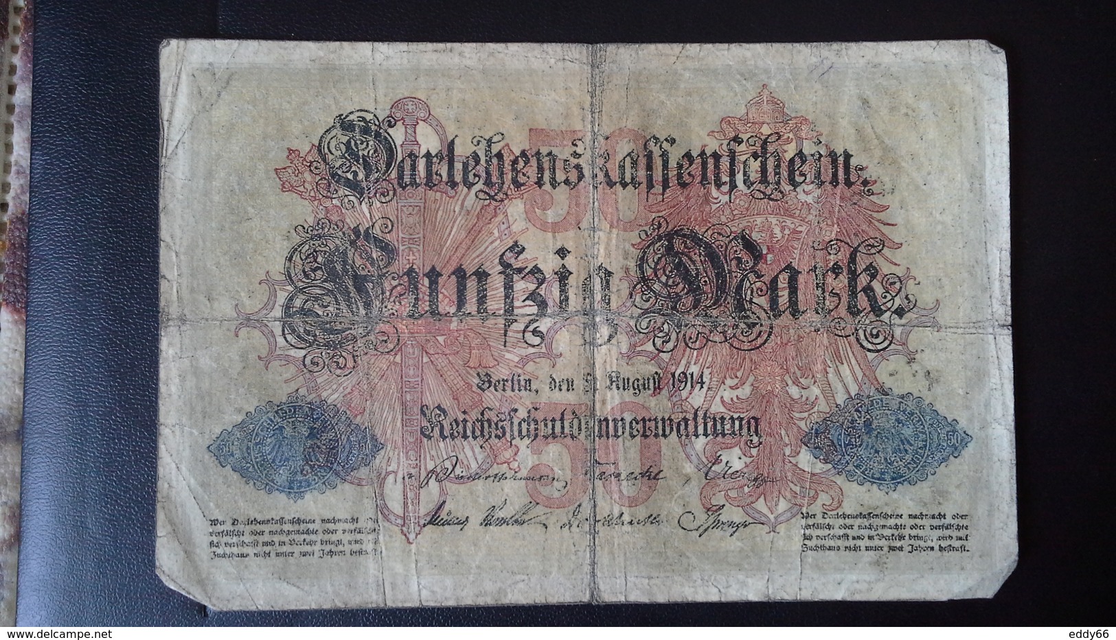 Deutsches Reich 50 Mark Darlehenskassenschein ( 5.8.1914) ( Rosenberg 50a/ Pick 49) - 50 Mark