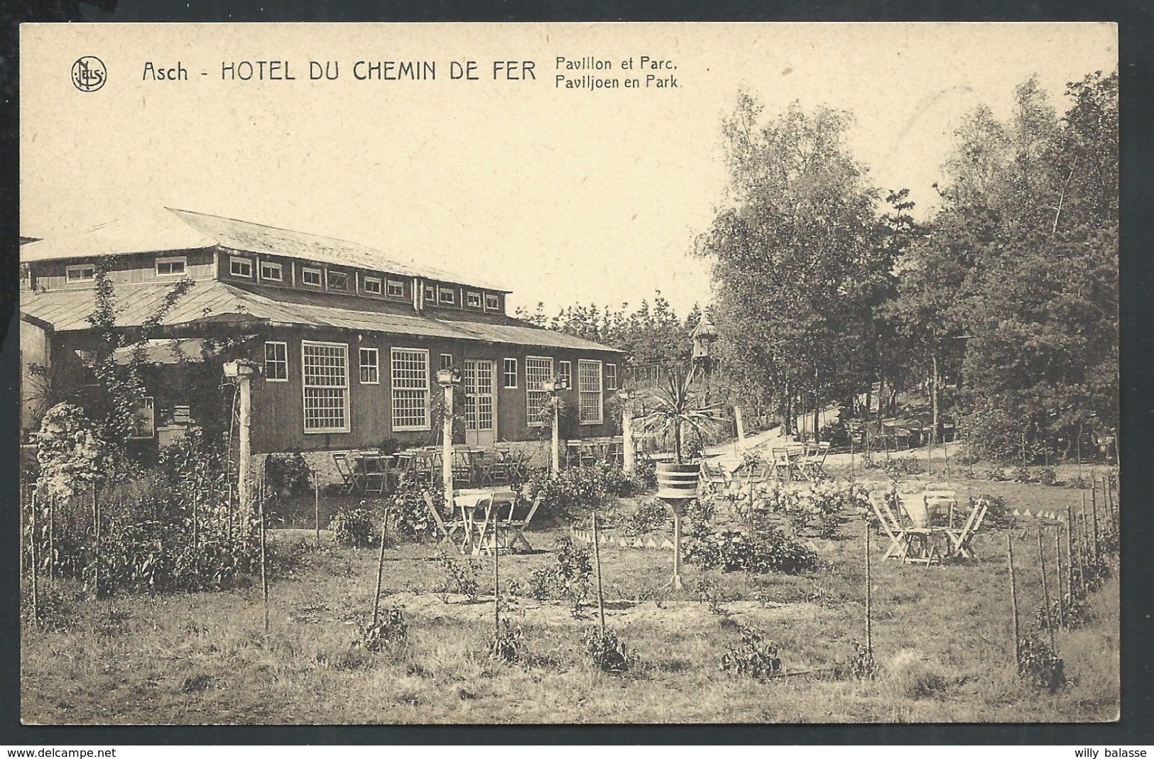 +++CPA - AS  ASCH - Hôtel Du Chemin De Fer - Pavillon Et Parc - Nels   // - As