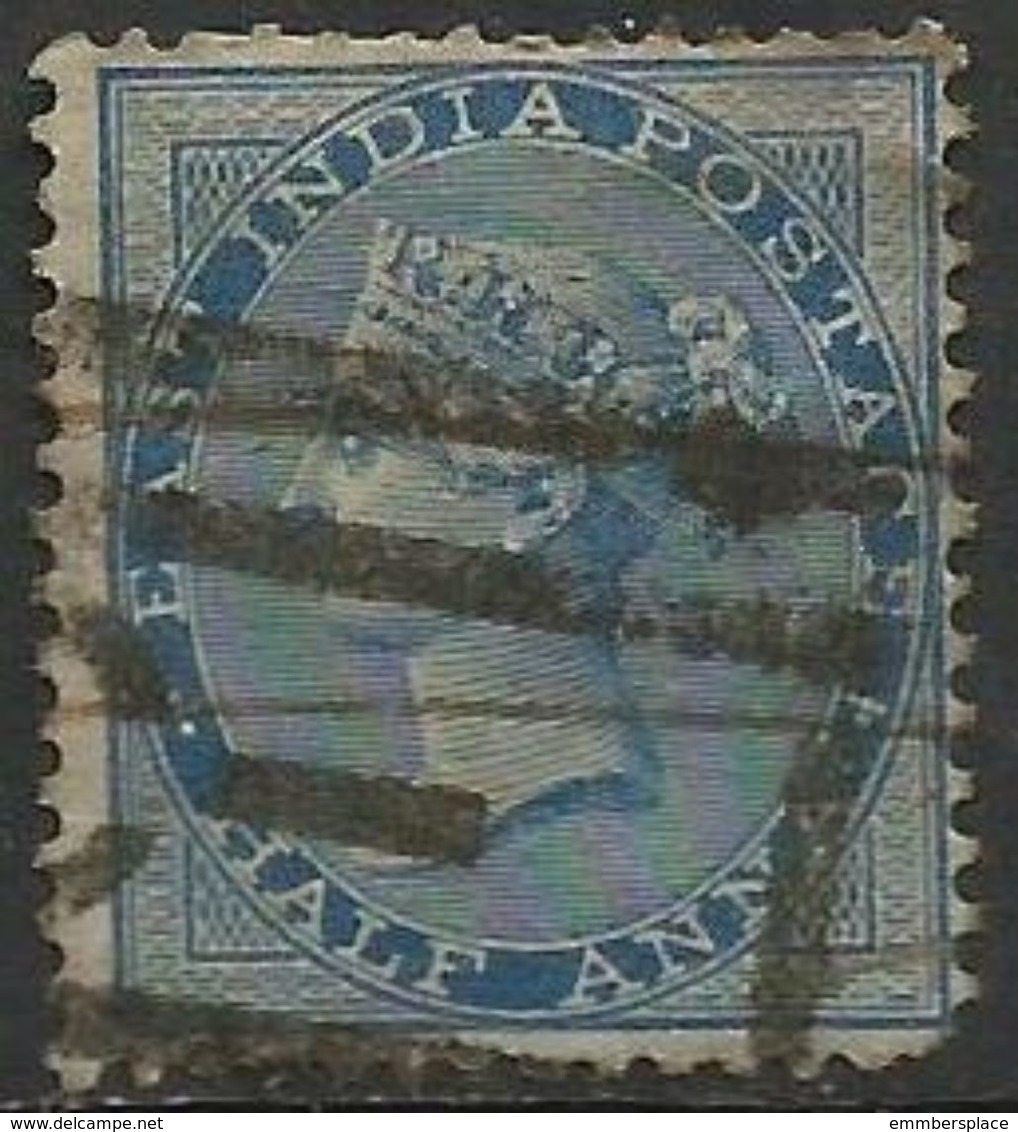 India  - 1865 Queen Victoria 1/2a Used   SG 54  Sc 20 - 1858-79 Compañia Británica Y Gobierno De La Reina