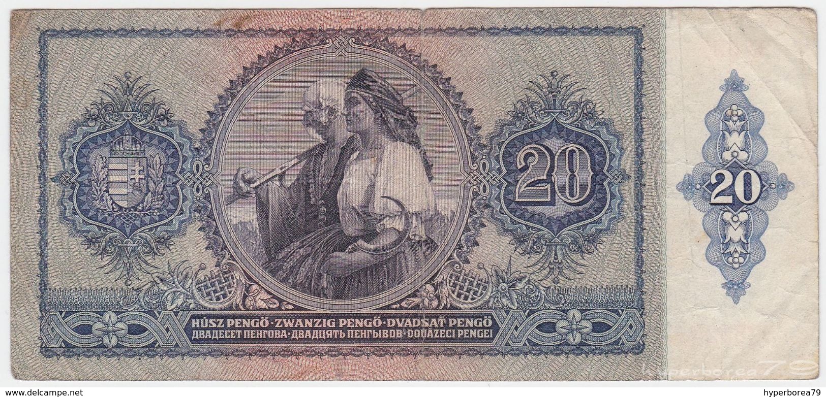 Hungary P 109 - 20 Pengo 15.1.1941 - Fine+ - Hongrie