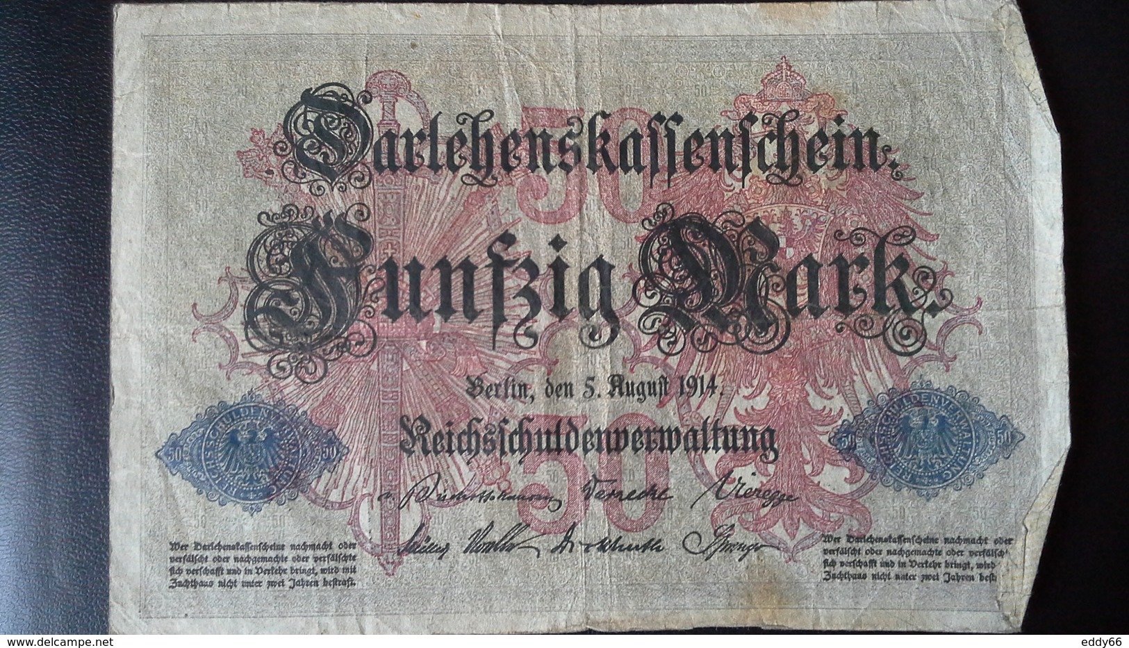 Deutsches Reich 50 Mark Darlehenskassenschein ( 5.8.1914) ( Rosenberg 50 B/ Pick 49) - 50 Mark