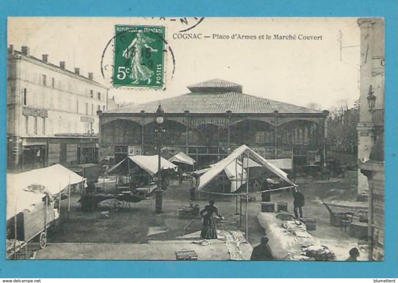 CPA - Métier Marché Place D'Armes Et Marché Couvert COGNAC 16 - Cognac