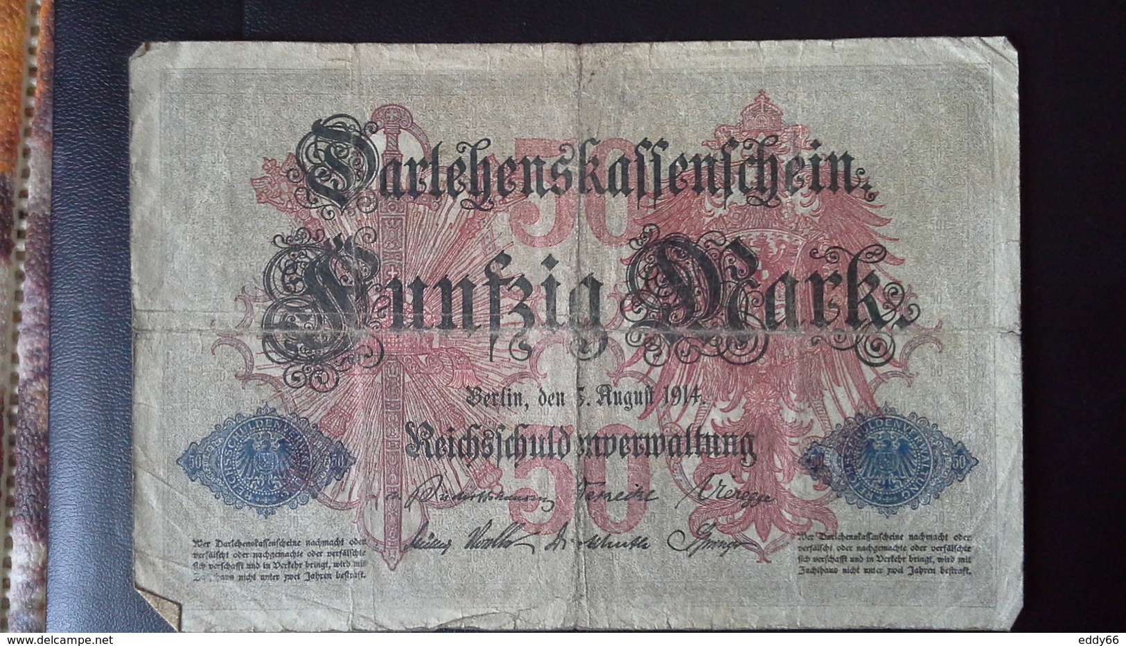 Deutsches Reich 50 Mark Darlehenskassenschein ( 5.8.1914) ( Rosenberg 50 B/ Pick 49) - 50 Mark