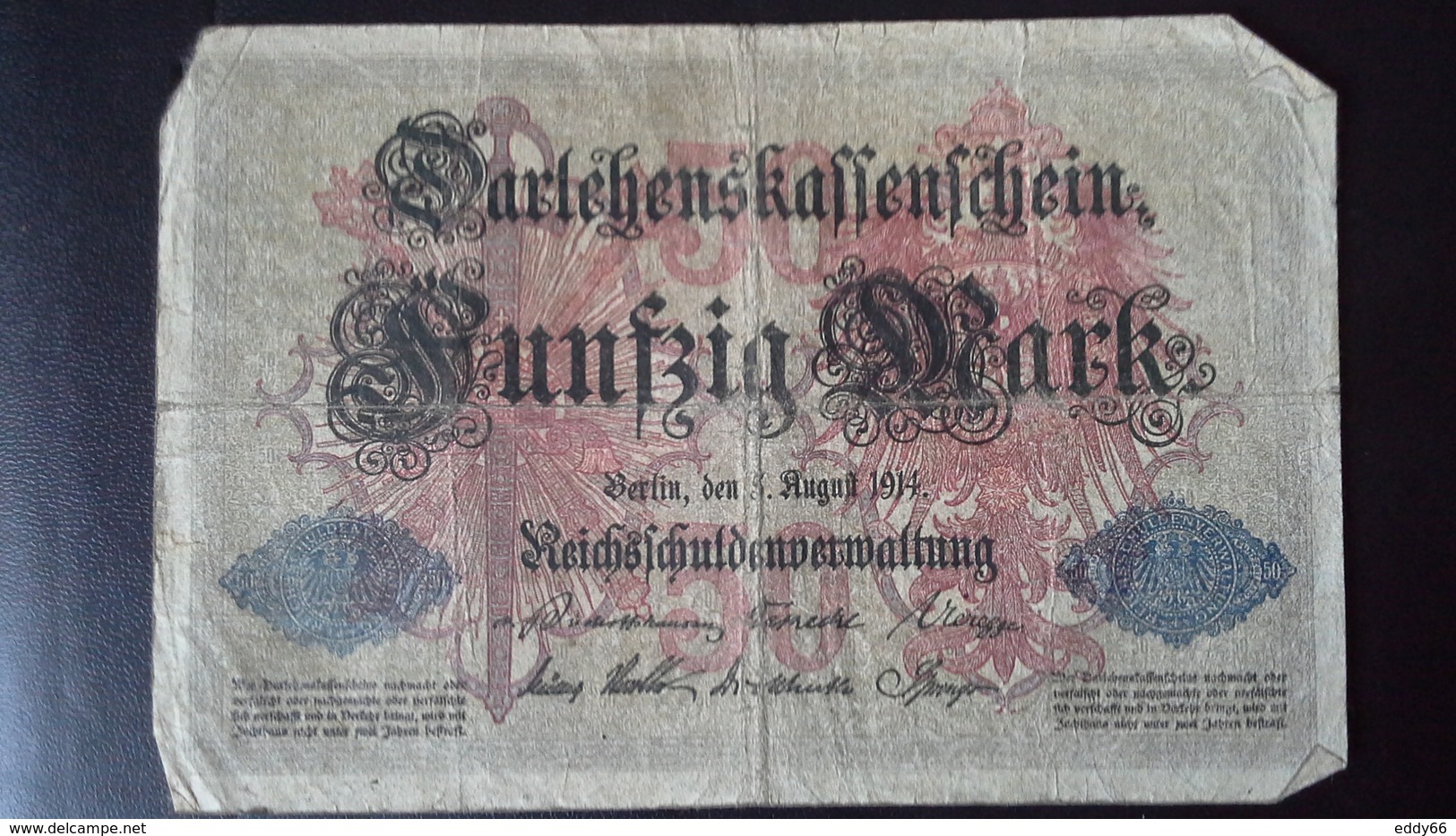 Deutsches Reich 50 Mark Darlehenskassenschein ( 5.8.1914) ( Rosenberg 50 B/ Pick 49) - 50 Mark