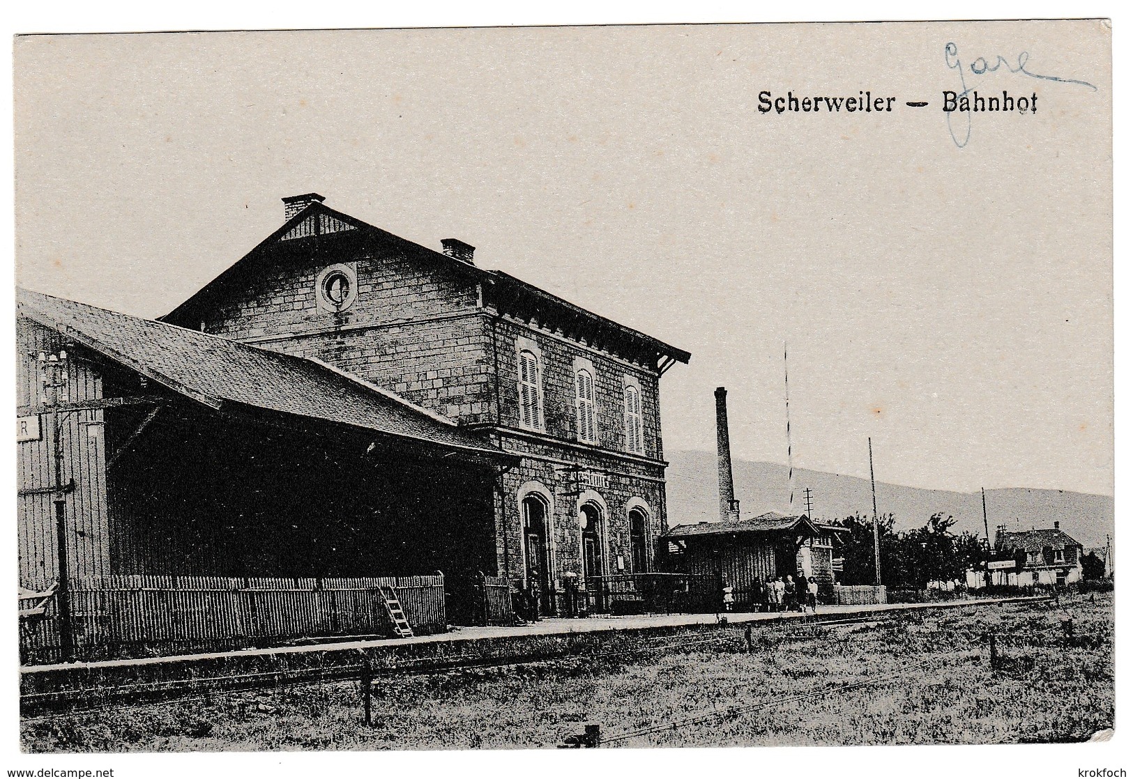Scherwiller - Gare - Scherweiler - Bahnhof - édit Steiner Dambach - Autres & Non Classés