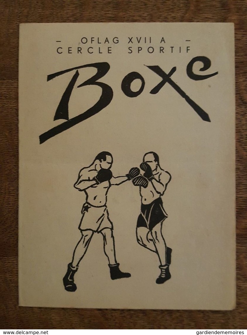 Programme Du Gala De Boxe De L'Oflag XVII A 1941 - Camp De Prisonniers De Guerre Pour Officier à Edelbach, Evasion - 1939-45