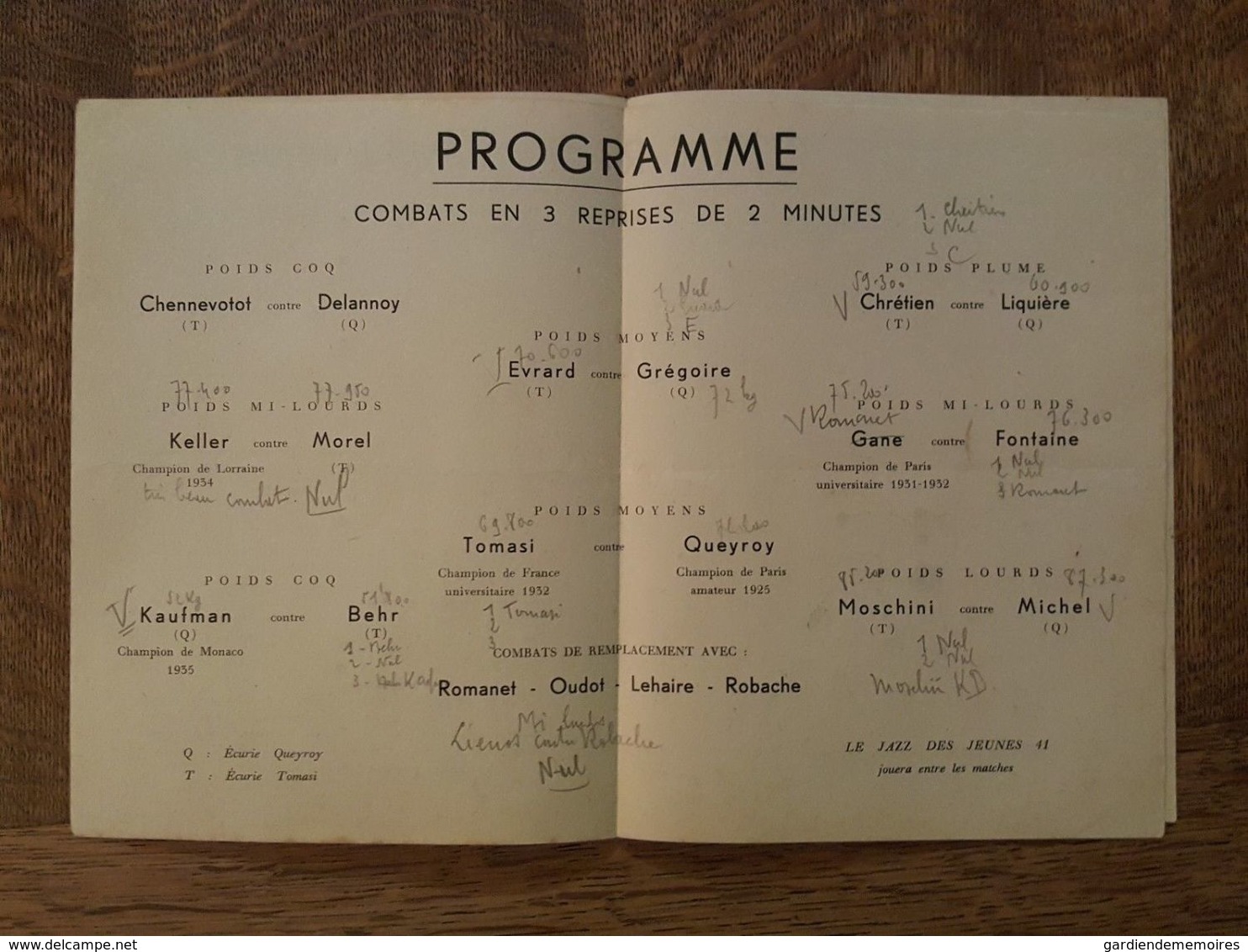 Programme Du Gala De Boxe De L'Oflag XVII A 1941 - Camp De Prisonniers De Guerre Pour Officier à Edelbach, Evasion - 1939-45