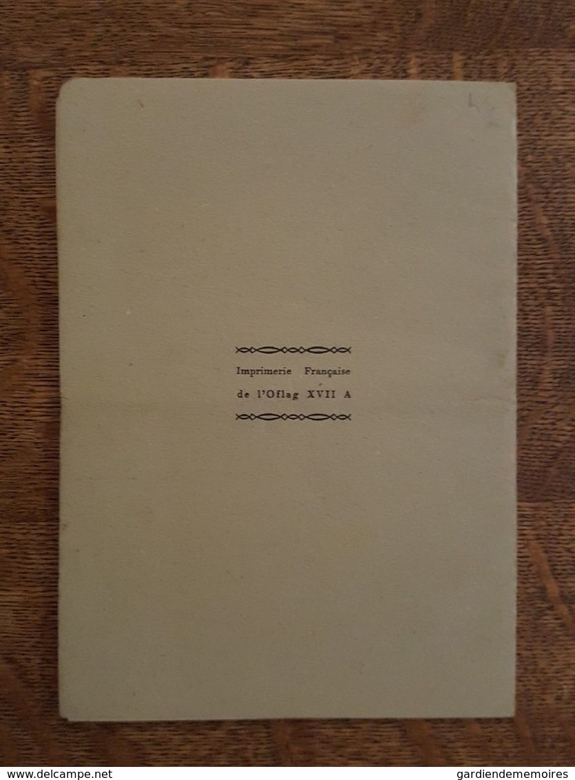 Programme De La Soirée Théâtre De L'Oflag XVII A 1941 - Camp De Prisonniers De Guerre Pour Officier à Edelbach, Evasion - 1939-45