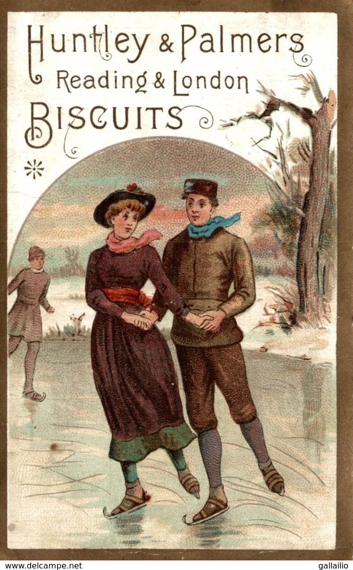 CHROMO BISCUITS HUNTLEY ET PALMERS PATINAGE - Autres & Non Classés