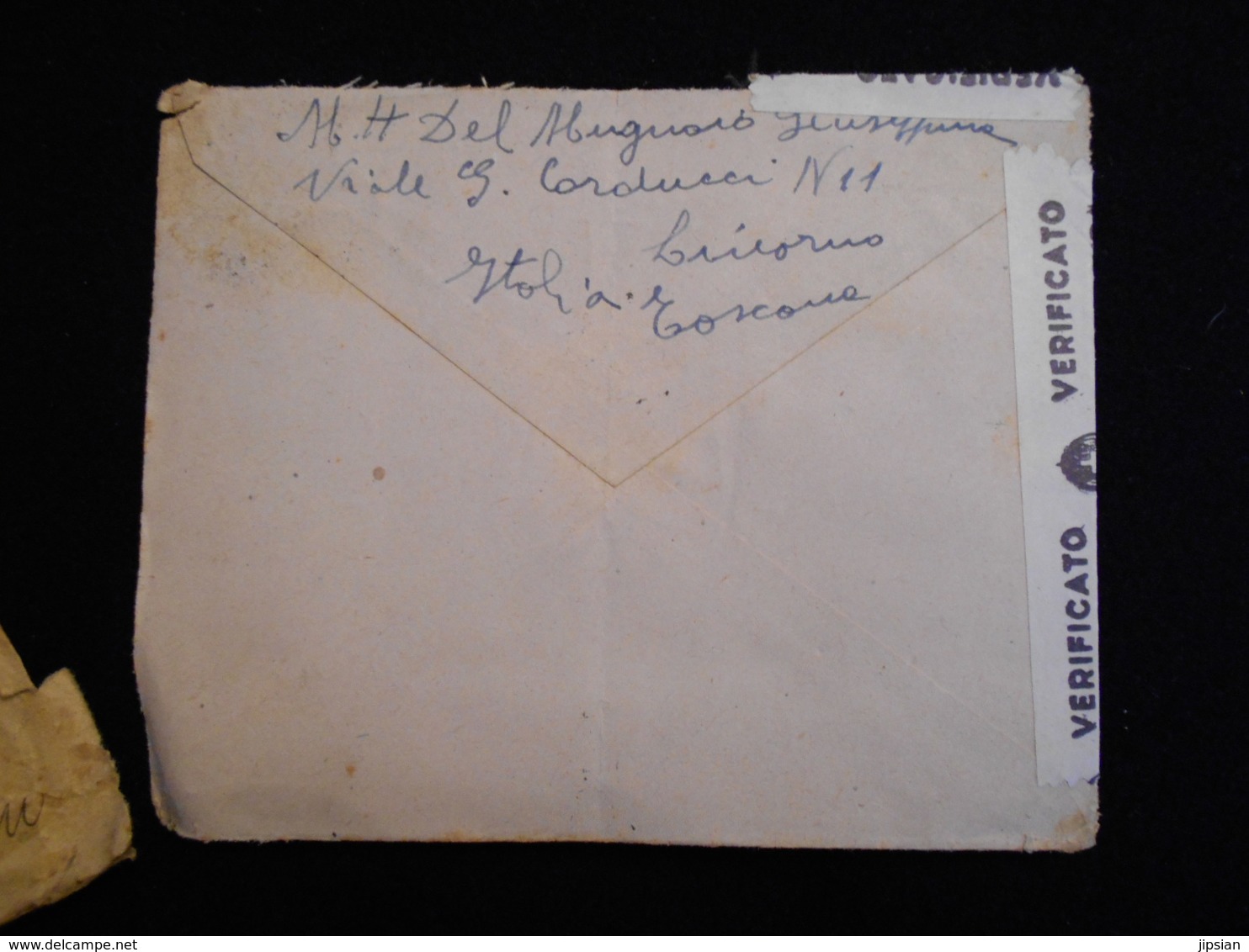 Enveloppe 1940/45 Italie Verificato Per Censura Livorno Ferrovia    Lettre  CL18 - Sonstige & Ohne Zuordnung