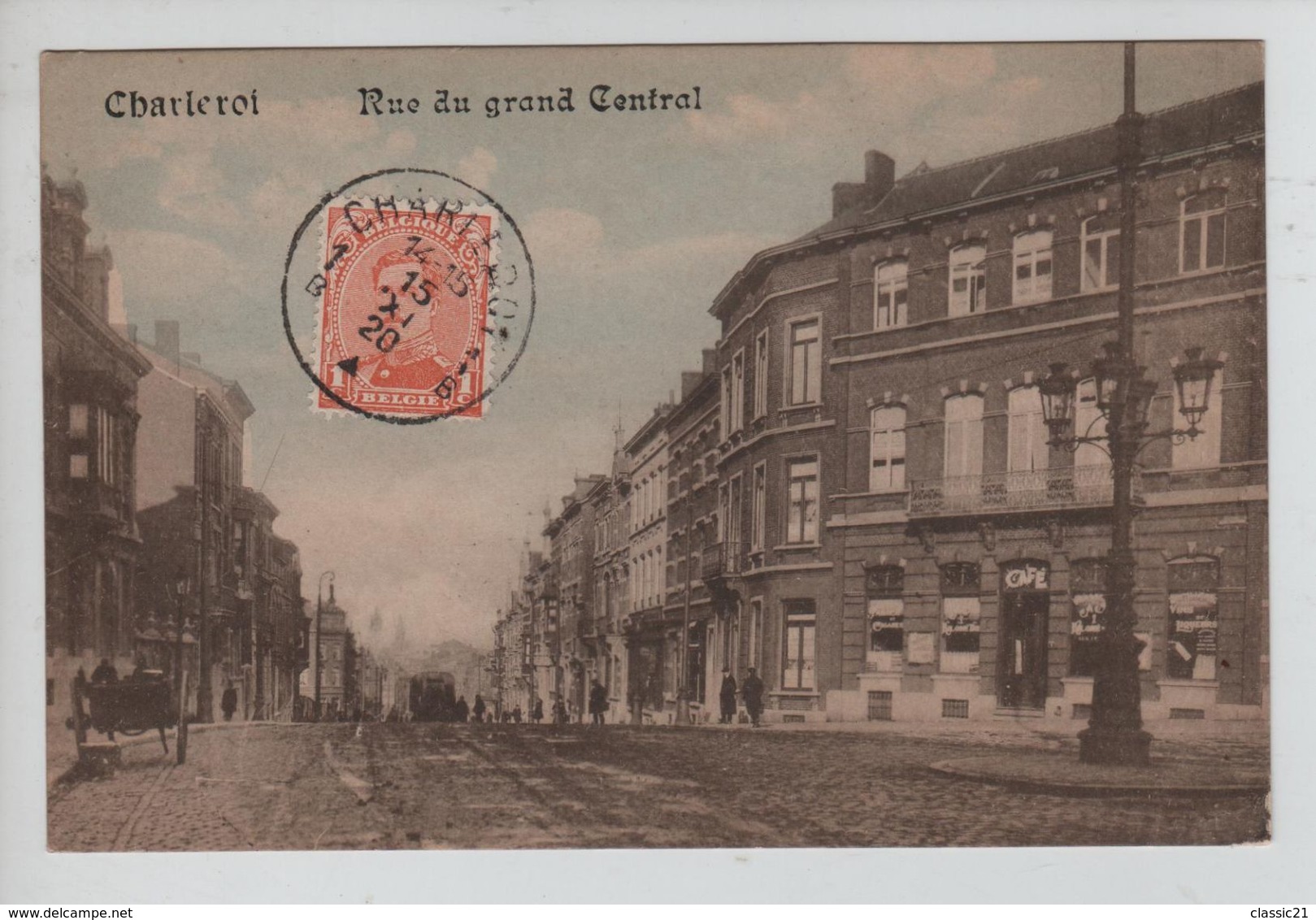 Belgique-België CP Charleroi Rue Du Grand Central En 1920 Non Circulé 1786 - Charleroi