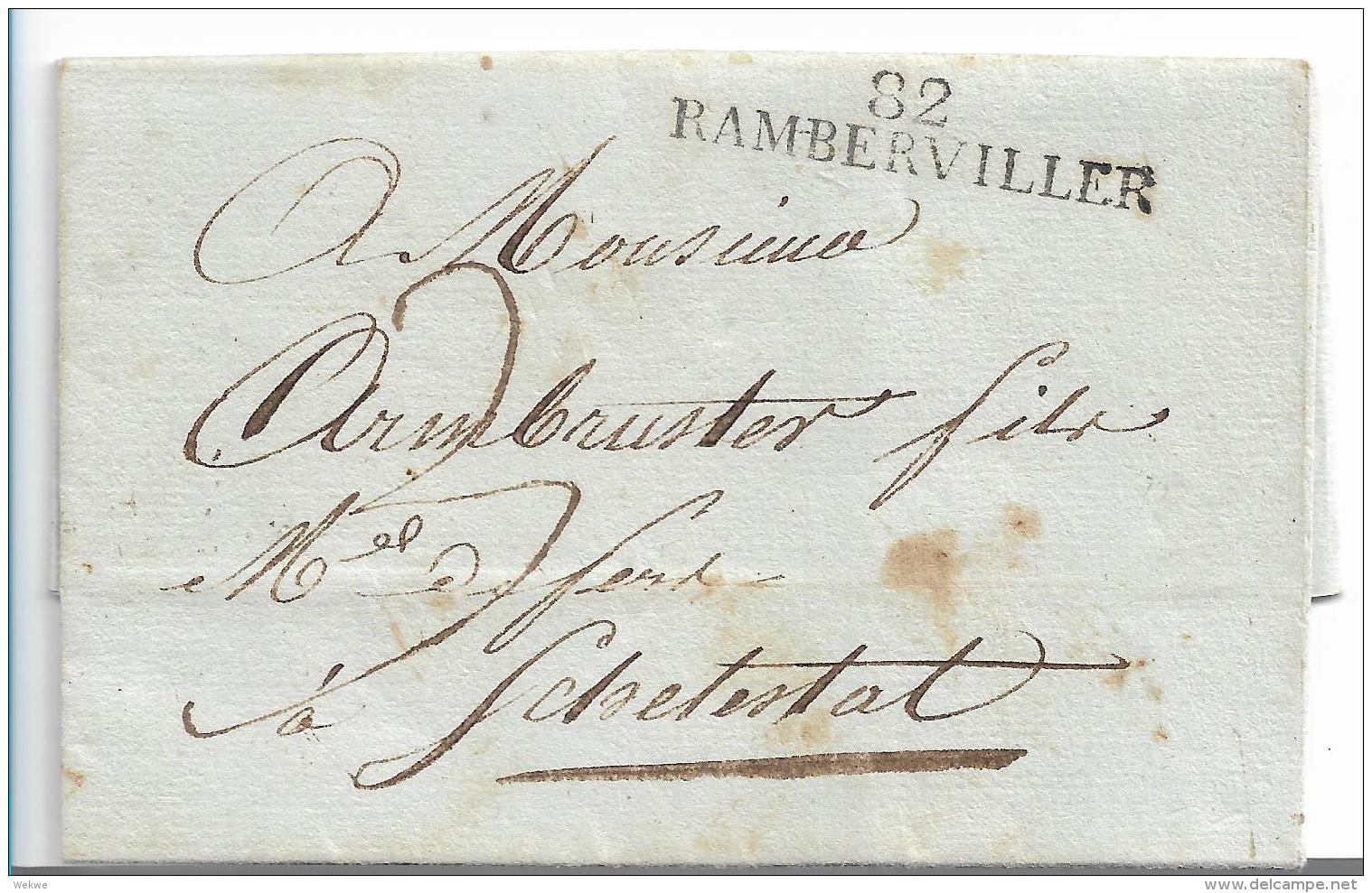 FP205 / FRANKREICH -  Rambertviller 1808 Nach Schletstadt - 1801-1848: Vorläufer XIX