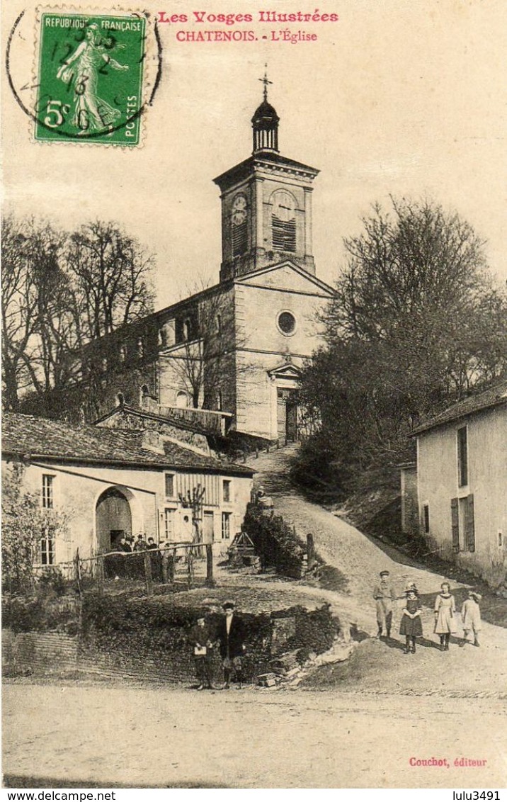 CPA - CHATENOIS (88) - Aspect Du Quartier De L'Eglise En 1913 - Chatenois