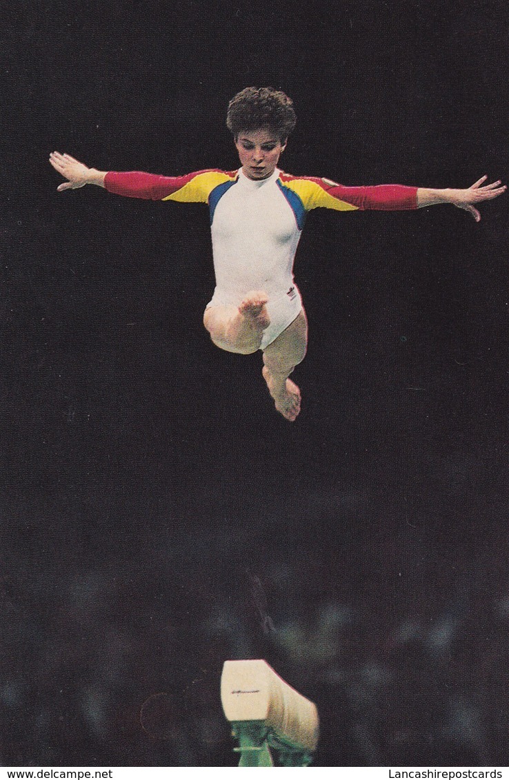 Postcard Gymnast Daniela Silivas Of Rumania Leaping For Glory By Bob Thomas Sports Photography My Ref  B22461 - Gymnastik