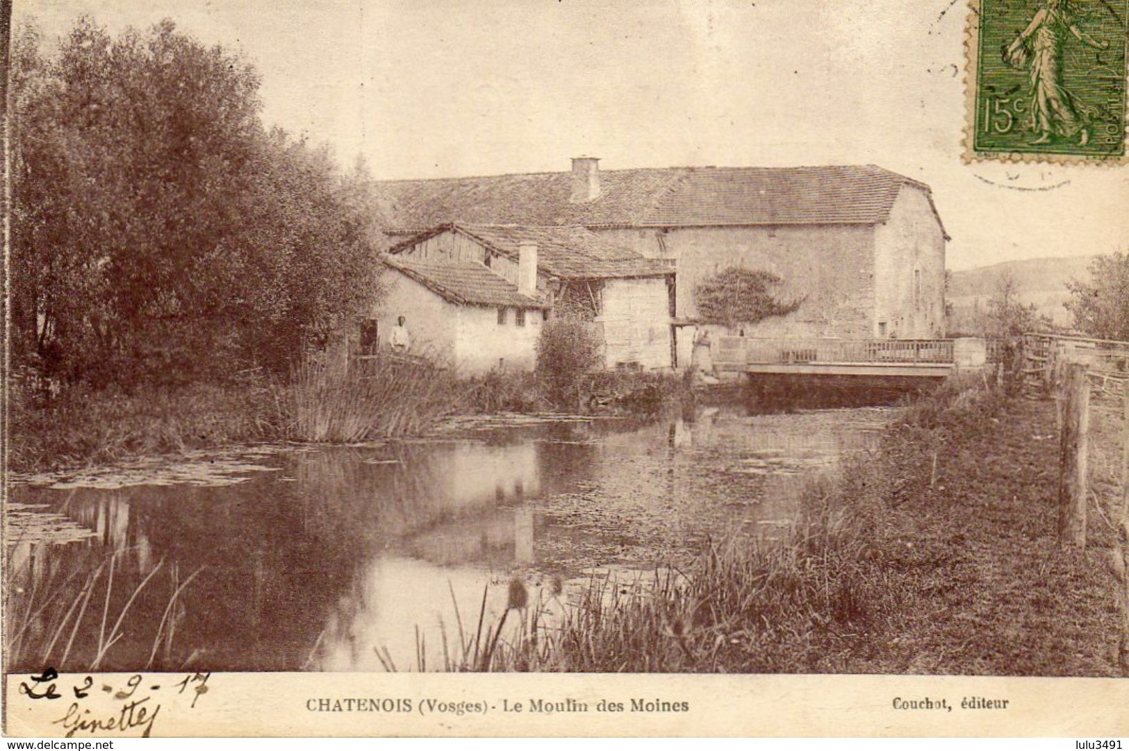 CPA - CHATENOIS (88) - Aspect Du Moulin Des Moines En 1917 - Chatenois