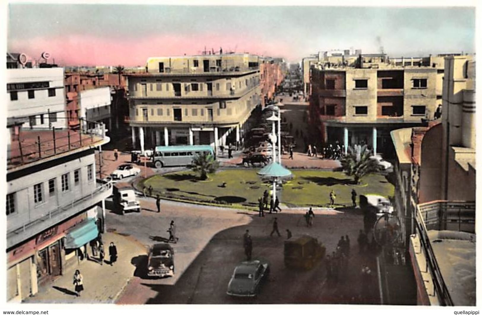 07528 "IRAQ - KING FAISEL SQUARE - BAGHDAD" ANIMATA, AUTO. CART NON SPED - Iraq