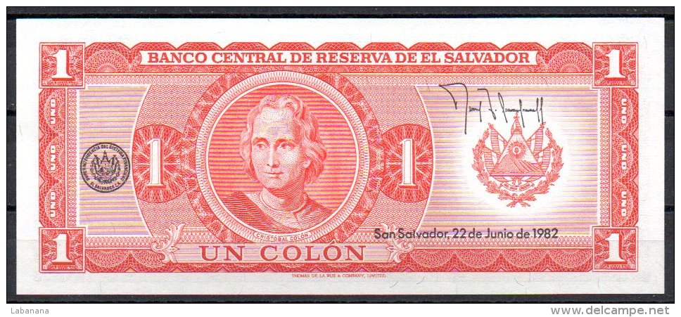 599-Salvador Billet De 1 Colon 1982 GK292 Neuf - El Salvador