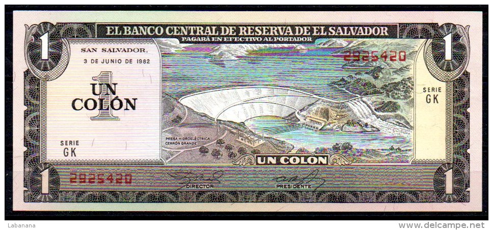599-Salvador Billet De 1 Colon 1982 GK292 Neuf - El Salvador