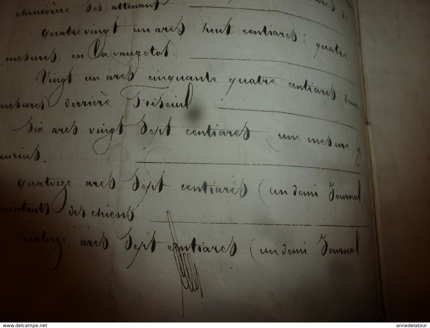 1835 Important manuscrit notarié avec cachets concerne Donation et Partage entre enfants PERRAULT