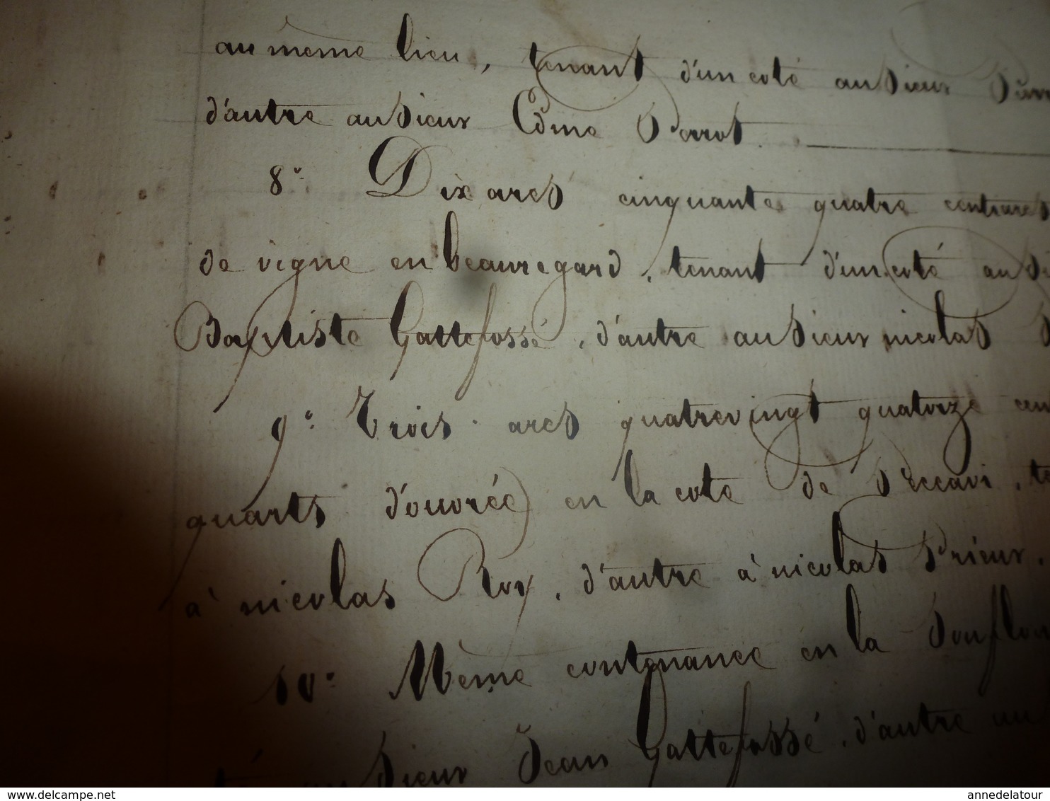 1835 Important manuscrit notarié avec cachets concerne Donation et Partage entre enfants PERRAULT