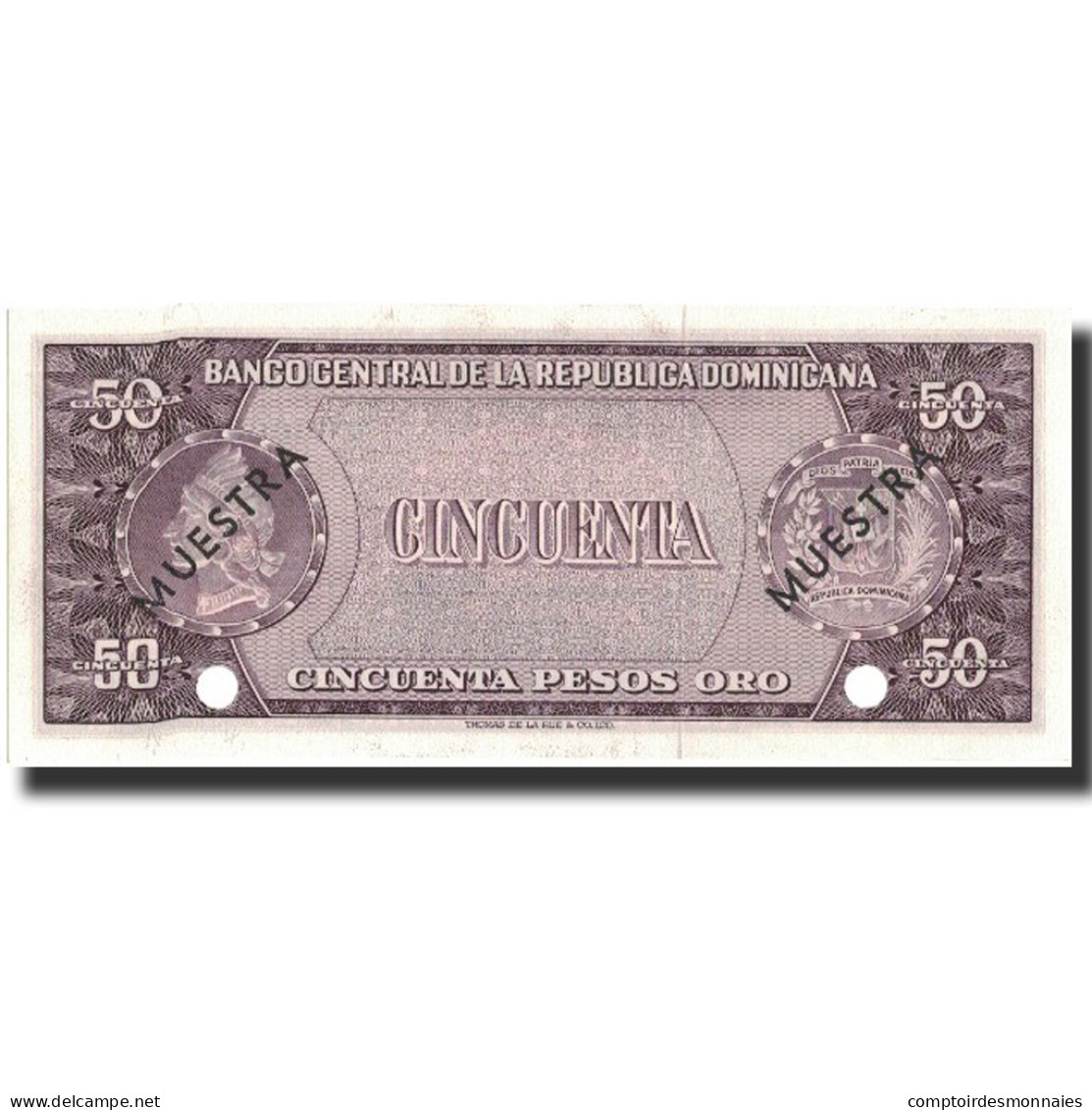Billet, Dominican Republic, 50 Pesos Oro, Undated (1964-74), Undated, KM:103s2 - Repubblica Dominicana