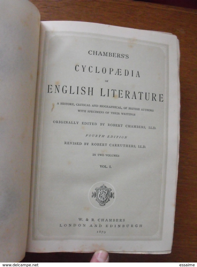 Chambers's Cyclopaedia Of English Literature. 1879 En 2 Volumes - 1850-1899