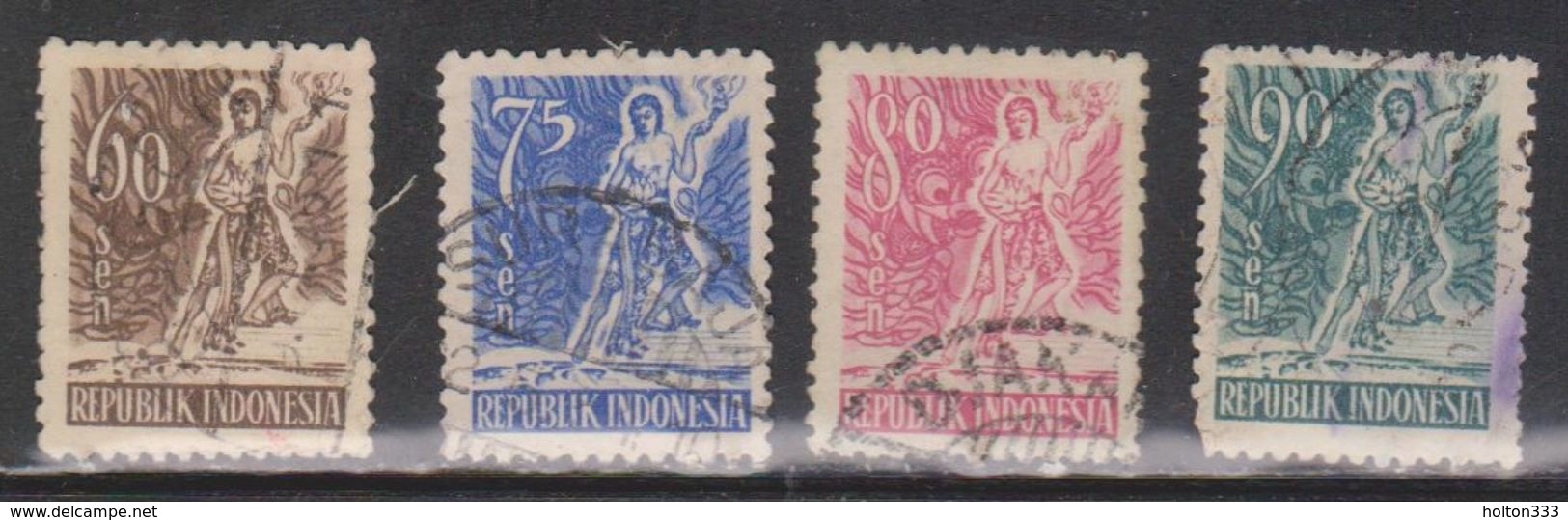 INDONESIA Scott # 282, 284-6 Used - Indonesia