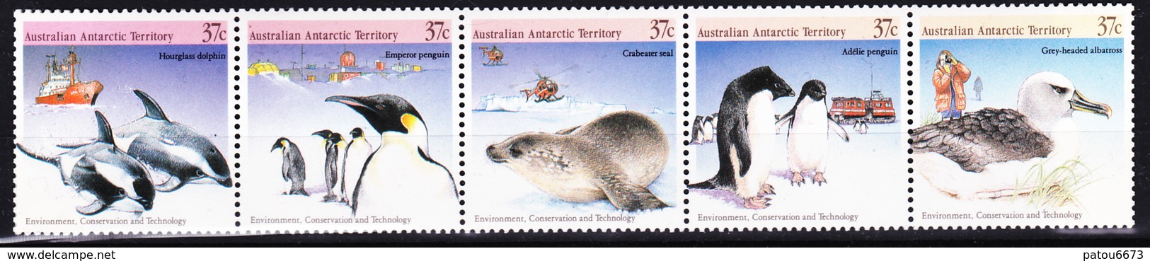 AAT 1988 Australia Antarctic Technology And Environment (Yv 79 To 83 ) MNH - Preserve The Polar Regions And Glaciers