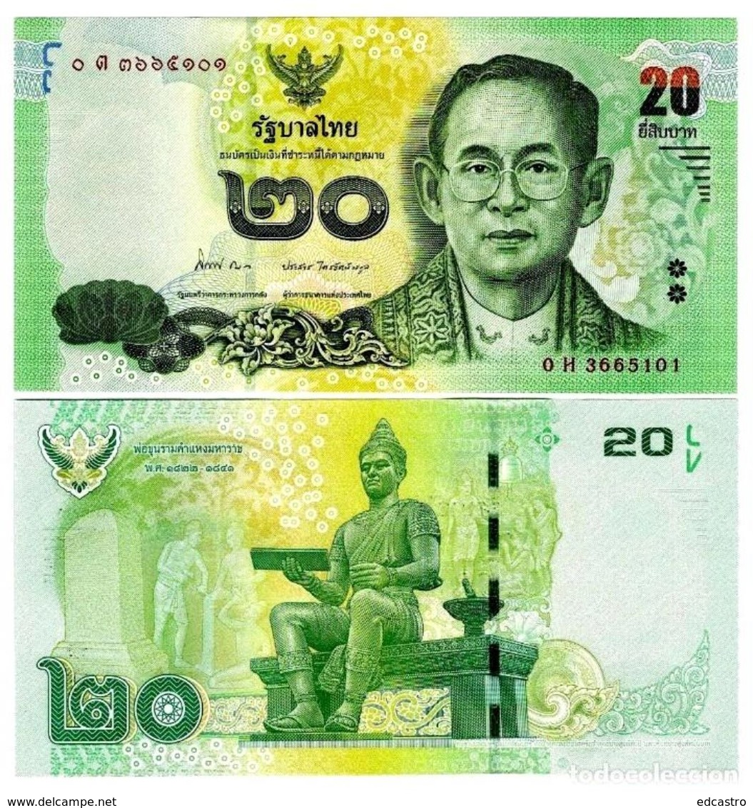 THAILAND 2013 20 BATH UNCIRCULATED - Tailandia