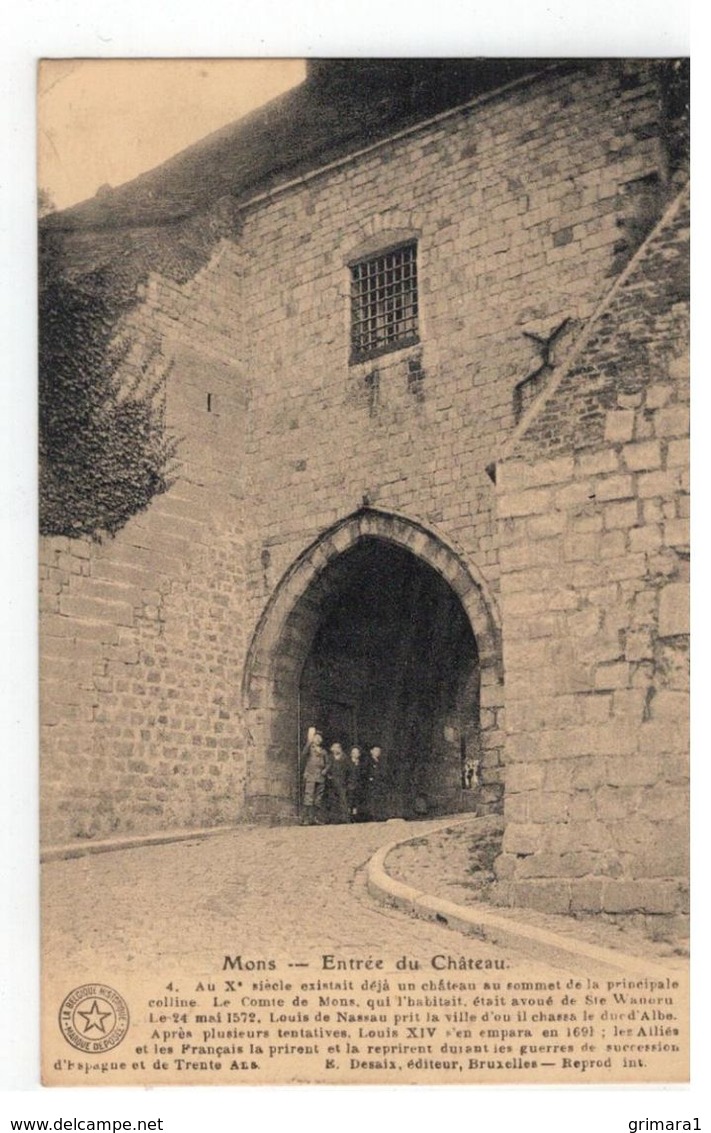 Mons - Entrée Du Château  1924 - Mons