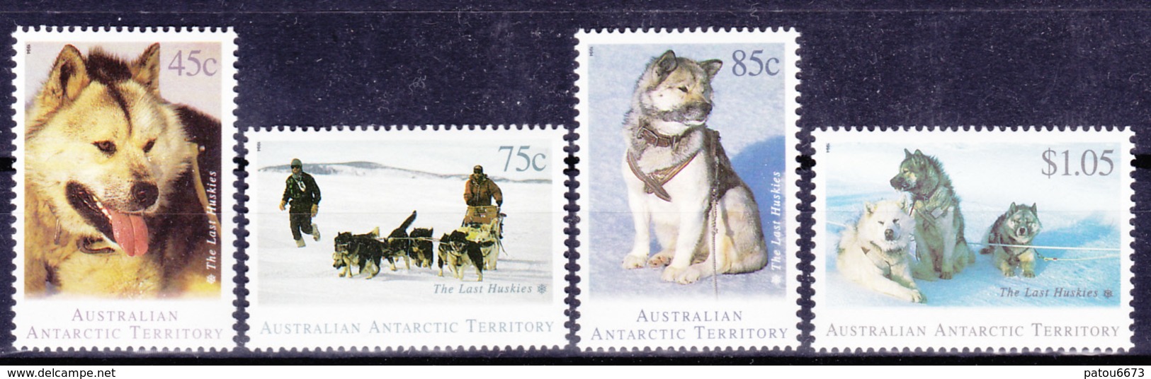 AAT 1994 Australia Antarctic Huskies (Yv 98 To 101 ) MNH - Other Means Of Transport