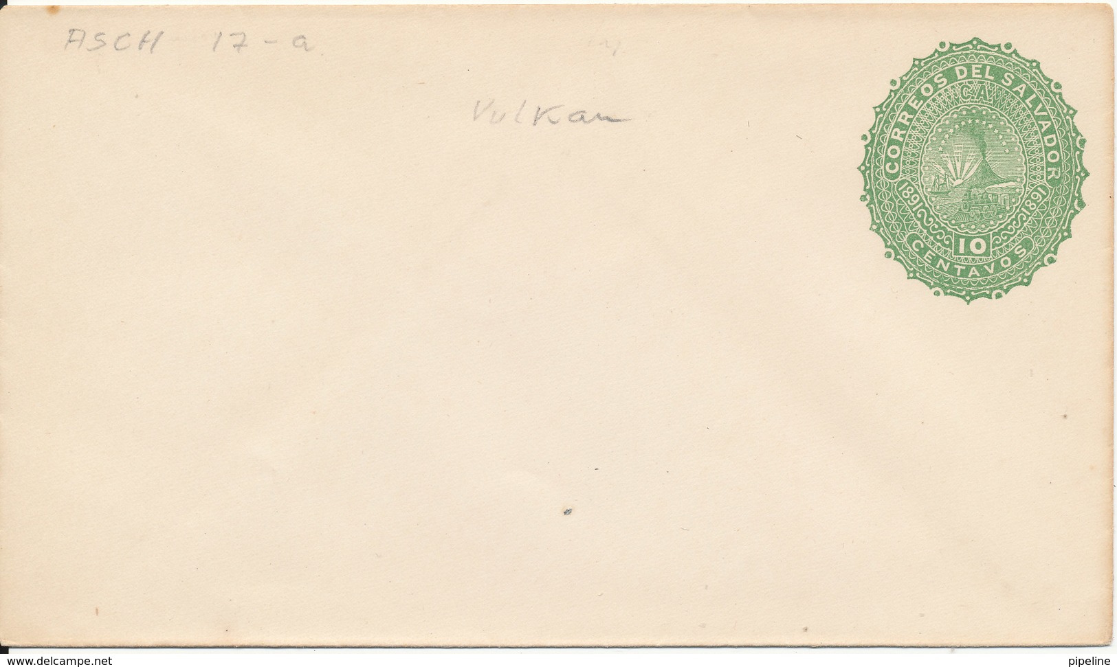 El Salvador Postal Stationery Cover Green 10 Centavos In Mint Condition - El Salvador