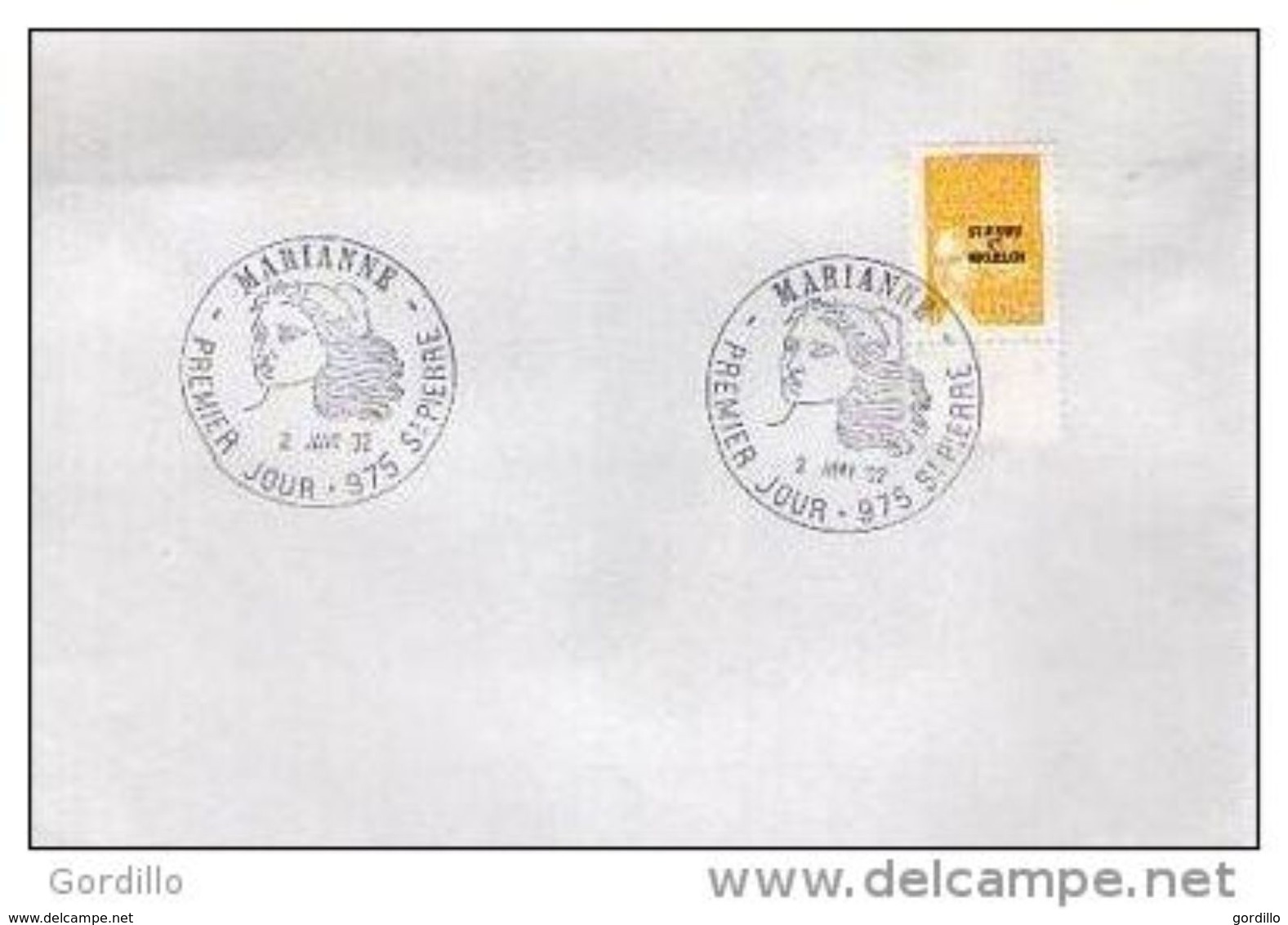 Saint Pierre & Miquelon FDC 1er Jour Marianne Du 14 Juillet ( Luquet ) 0,01  Bdf  2-01-2002 - FDC