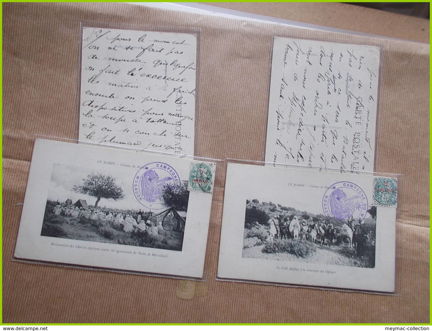 MILITARIA CAMPAGNE DU MAROC 1911 Cachet COLONNE MOGADOR Trésor Et Postes 17 OUDJDA OUDJA ENVOI DE MILITAIRE PERE 100 - Guerres - Autres