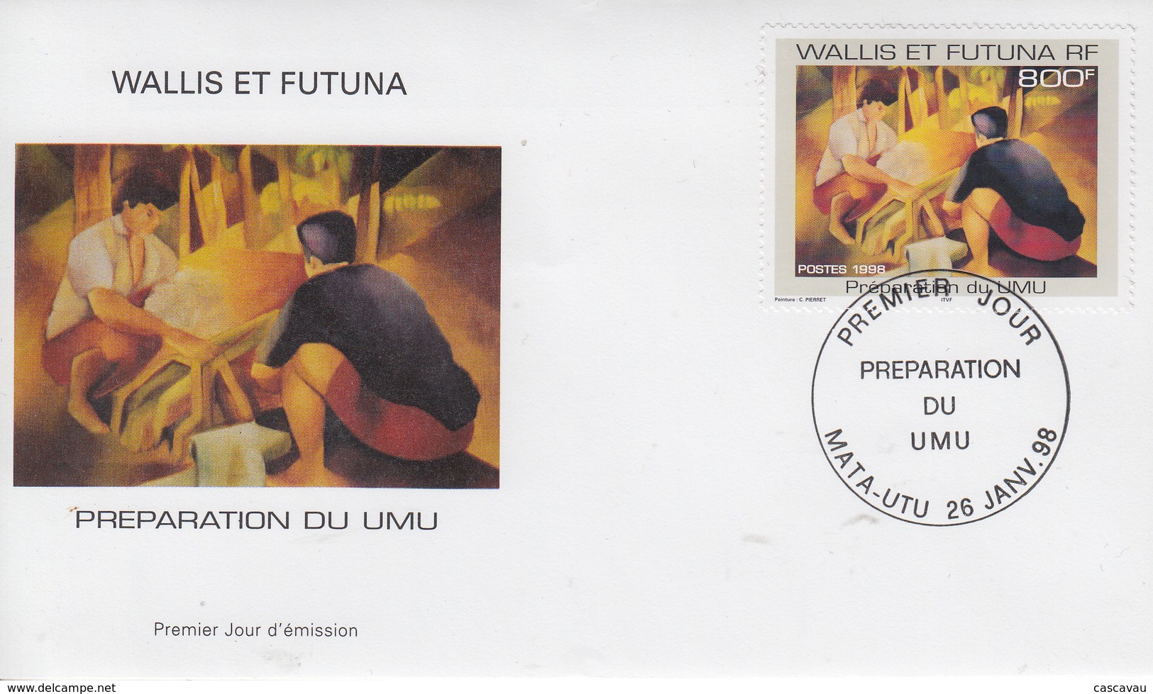 Enveloppe  FDC   1er   Jour     WALLIS  Et  FUTUNA     Préparation  Du  Umu    1998 - FDC