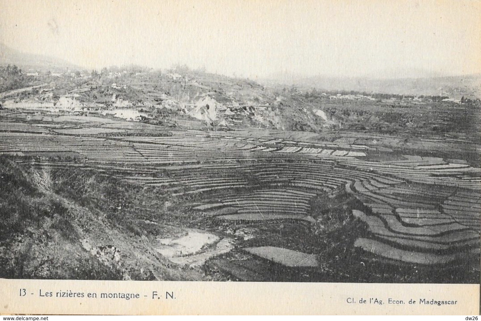 Madagascar, Les Rizières En Montagne (en Terrasses) - Carte F.N. N° 13 Non Circulée - Madagascar