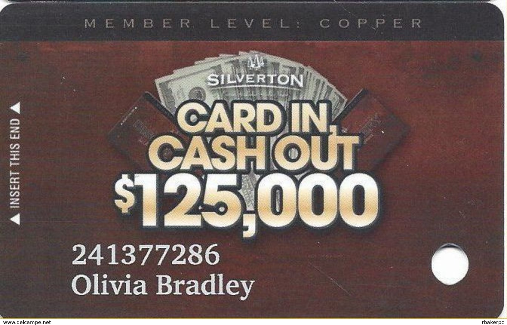 Silverton Casino - Las Vegas, NV - Slot Card - Casino Cards