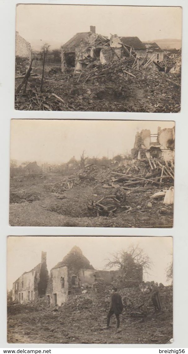 Marne CHAMPIGNY La Chapelle Heurlay (ou Hurlay) Près Chateau Thierry 7 Cartes Photos Explosion D'un Convoi De Munition - Champigny