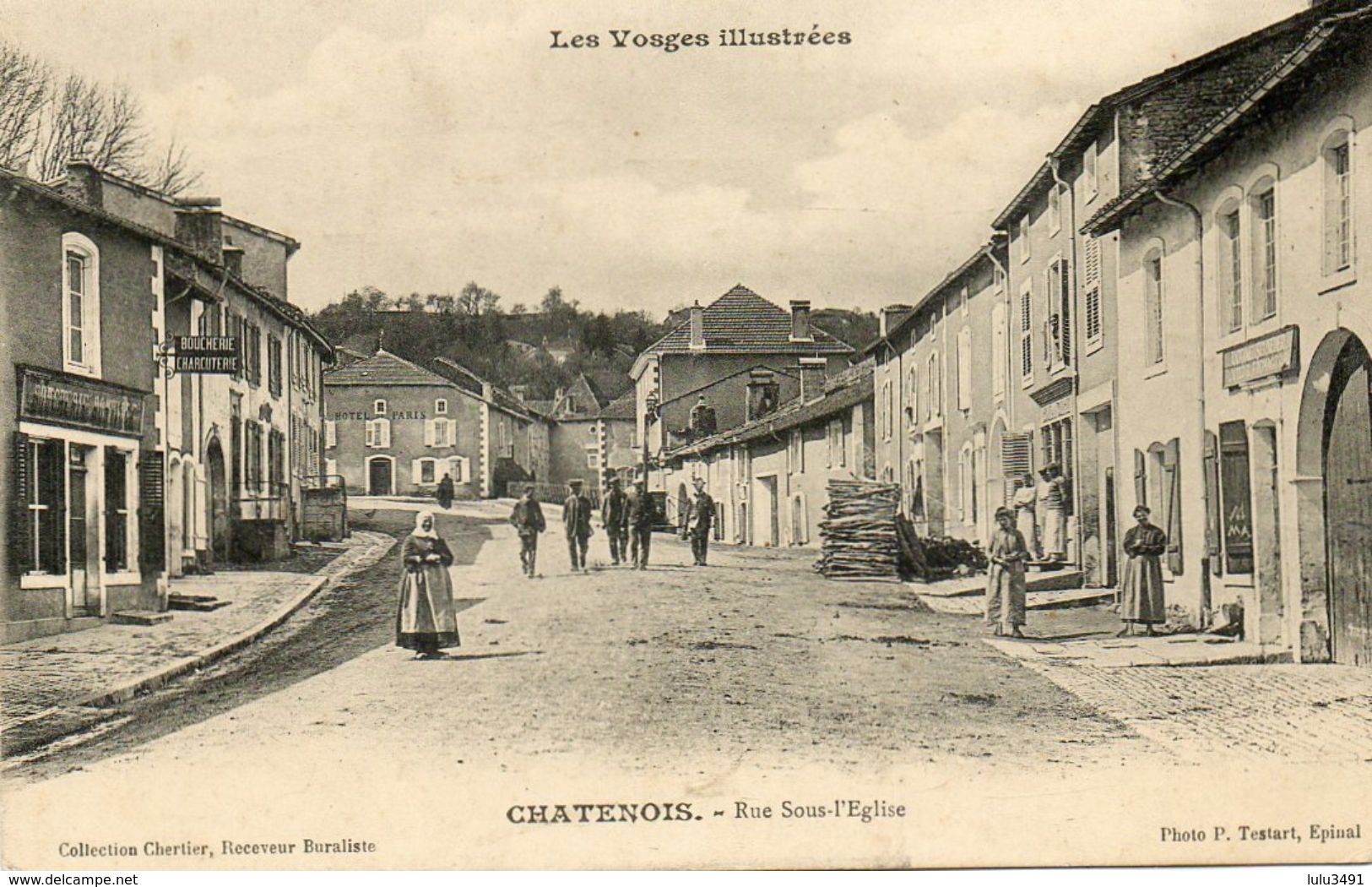 CPA - CHATENOIS (88) - Aspect De La Rue Sous-l'Eglise Au Début Du Siècle - Chatenois