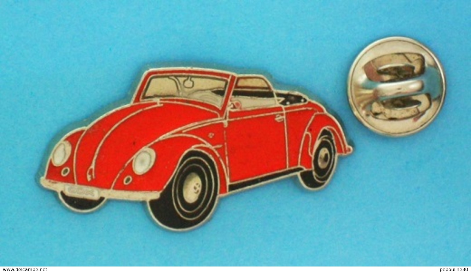 1 PIN'S //   ** VOLKSWAGEN ** COCCINELLE ** COX / CABRIOLET ** . (Qualité Collectors Tirage -500 © QUÉBEC) - Volkswagen