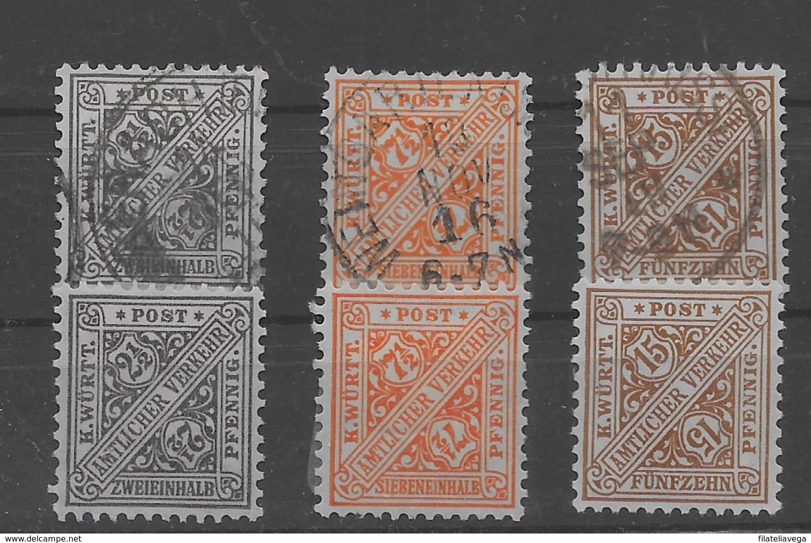 2 Series De Wurtemberg Nº Michel 237/39 * Y O - Autres & Non Classés