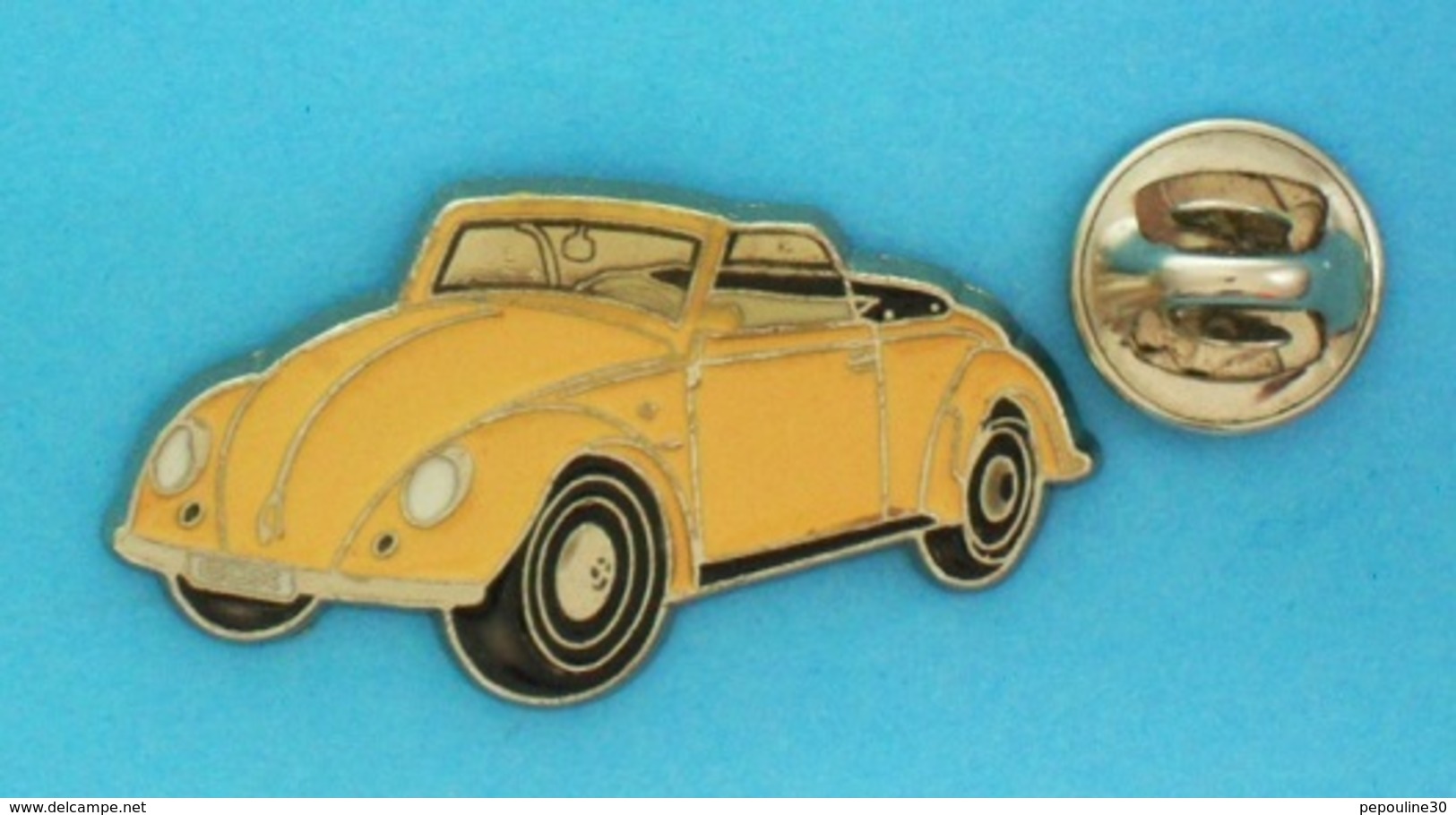 1 PIN'S //   ** VOLKSWAGEN ** COCCINELLE ** COX / CABRIOLET ** . (Qualité Collectors Tirage -500 © QUÉBEC) - Volkswagen