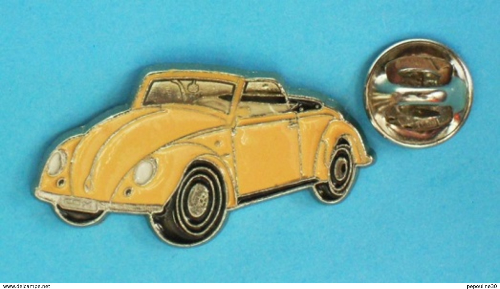 1 PIN'S //   ** VOLKSWAGEN ** COCCINELLE ** COX / CABRIOLET ** . (Qualité Collectors Tirage -500 © QUÉBEC) - Volkswagen