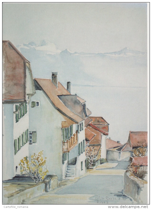 Kunstler, Illustrateur - Rivaz  - Lavaux - Aquarelle Originale De Claire Lisa Burnand - Vaz/Obervaz